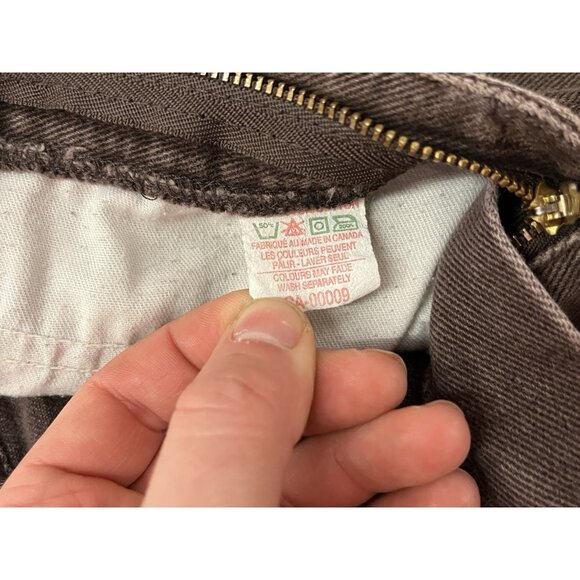 VTG 1990s Lee Jeans Mens 32x30 (31x31 Actual) Leather Patch Brown Made in Canada - Picture 13 of 16